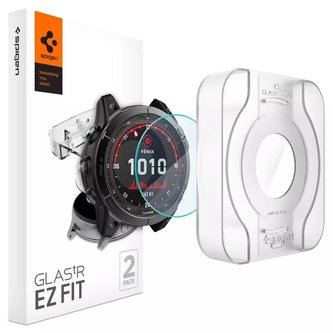 Tvrzené sklo Spigen Glas.tr "Ez-fit" 2 balení pro Garmin Fenix ​​​​7x Clear