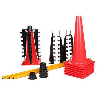 4x sada na přeskoky SP-2 2x kužel s držákem + tyč varianta 20219