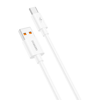 Foneng X67 Kabel USB-C, 5A, 1 m (bílý)