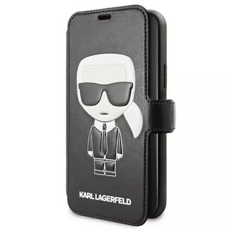 Karl Lagerfeld KLFLBKSN65FIKPUBK iPhone 11 Pro Max černá/černá kniha Full Body Karl Lagerfeld KLFLBKSN65FIKPUBK iPhone 11 Pro Max černá/černá kniha Full Body