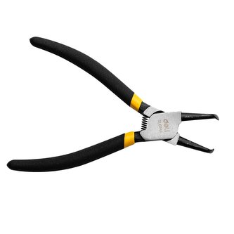 Ohnuté kleště na vnitřní pojistné kroužky 7" Deli Tools EDL0343 (černé)