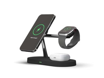 Indukční nabíječka MagSafe Qi 3v1 pro iPhone / AirPods / Watch Black