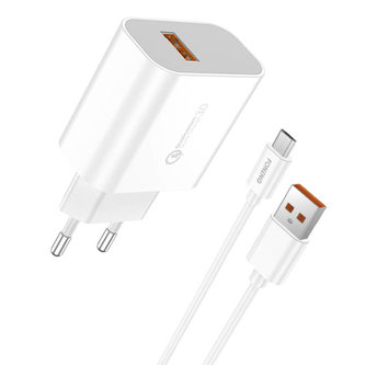Rychlonabíječka Foneng 1x USB QC 3.0 EU46 + kabel USB Micro