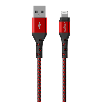 Energizer Ultimate - propojovací kabel USB-A na Lightning s certifikací MFi 2 m (červený)