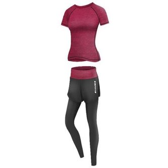 Runner Long 2W fitness set plum velikost oblečení M