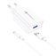 Foneng EU13 síťová nabíječka + kabel USB-Lightning, 3A (bílá)