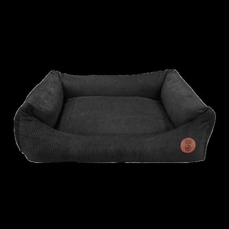 HUHUBAMBOO Pelíšek pro pejska CORD černý velikost M