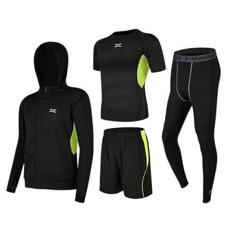 Runner 4M fitness set zelená velikost oblečení XXL