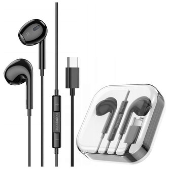 Kabelová sluchátka do uší s mikrofonem USB-C typu C HiFi DAC Max Pilot Black