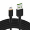 Kabel USB - Micro USB Green Cell GC Ray 200 cm, oranžová LED, s Ultra Charge, QC3.0