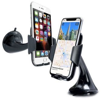 Univerzální držák do auta Univerzální držák do auta na telefon na skleněný panel kokpitu Černá