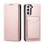 Magnet Card Case Case pro Samsung Galaxy S22 Pouch Wallet Card Holder Pink