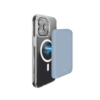 PURO Slim PowerMag Power Bank - Indukční powerbanka 4000 mAh MagSafe (Powder Blue)
