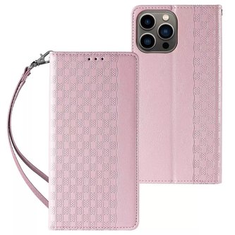 Magnet Strap Case Case pro iPhone 12 Pro Max Pouch Wallet Mini Lanyard Pendant Pink