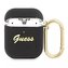Guess GUA2SASMK AirPods kryt czarny/black Saffiano Script Metal Collection