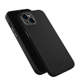 Moshi Napa MagSafe - kožené pouzdro pro iPhone 14 Max (Midnight Black)