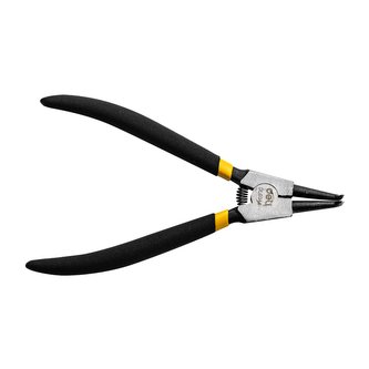 Ohnuté kleště na vnější pojistné kroužky 7" Deli Tools EDL0344 (černé)
