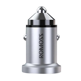 Nabíječka do auta Romoss AU420T, USB-C + USB, PD + QC 20 W (stříbrná)
