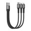 Kabel USB Joyroom S-01530G10 3v1 USB-C / 2x Lightning 3,5A 0,15 m (černý)
