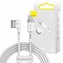 Baseus zinkový magnetický USB-C typ C 2m magnetický úhlový kabel pro MagSafe 60W bílý