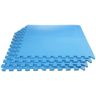 Colored Puzzle fitness podložka modrá balení 4 ks