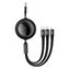 Kabel USB 3w1 Baseus Bright Mirror, USB do micro USB / USB-C / Lightning, 66W, 1,2 m (czarny)