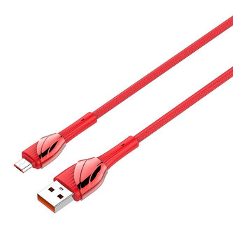 LDNIO LS661 USB - Micro USB 1m, 30W kabel (červený)