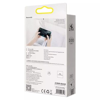 Baseus Legendární úhlový nylonový kabel USB - Lightning pro hráče 2,4A 1m modrý (CACS000003)