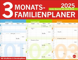 3-Monats-Familienplaner 2025
