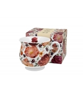 Porcelánový hrnek buclák na stopce Spring Roses White 470 ml v krabičce