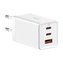 Baseus CCGP120202 GaN5 Pro Quick Nabíječka USB + 2x USB-C 65W White (Pošk. Balení)