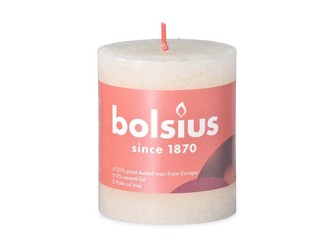 Bolsius Rustic Shine Válec 68x80mm Soft Pearl, krémová svíčka