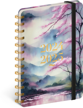 Špirálový 18-mesačný diár Petito – Sakura 2024/2025, 13 × 18 cm