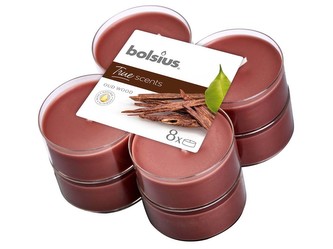 Bolsius Aromatic 2.0 Čajové Maxi 8ks Oud wood, vonné svíčky