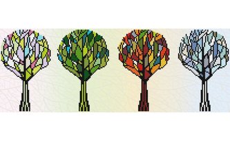 DIAMOND DOTZ 4 roční období s rámem