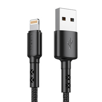 Kabel USB-Lightning Vipfan X02, 3A, 1,2 m (černý)