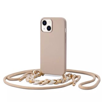 Etui Icon Chain do Apple iPhone 14 Plus Beige