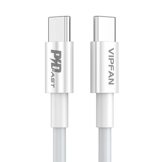 Kabel USB-C na USB-C Vipfan P02, 1 m (bílý)