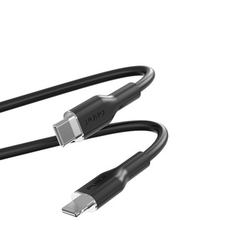 PURO ICON Soft Cable - kabel USB-C na Lightning 1,5 m (černý)