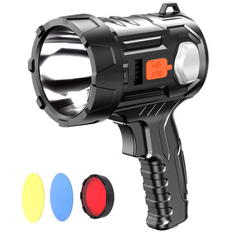 Solární baterka Searchlight s PowerBank USB Lamp Výstupní výkon 3600mAh 8000lm