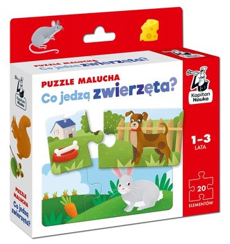Kapitan Nauka. Co jedzą zwierzęta? Puzzle malucha Kapitan Nauka. Co jedzą zwierzęta? Puzzle malucha