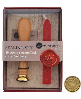 Pečetidlo dřevěné s voskem – srdce