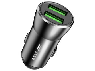 Rock Space H8 2x USB 2.4A nabíječka do auta Černá