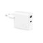 Rychlá cestovní nabíječka PURO Mini - Rychlé napájení USB-A + USB-C 30W (bílá)