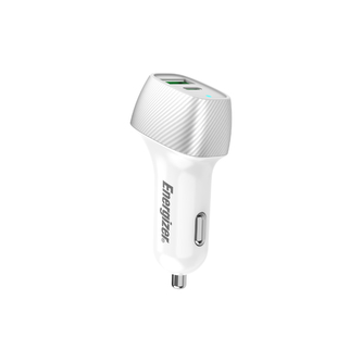Energizer Ultimate - USB-C a USB-A 38W PD + nabíječka do auta QC3.0 (bílá / stříbrná)