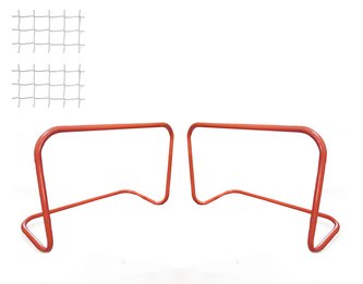 Sada florbalových branek 2x 90x60 cm + síť