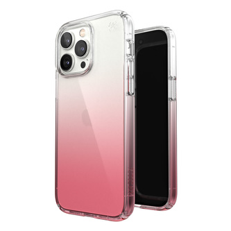 Speck Clear Presidio Perfect-Clear + Ombre - pouzdro pro iPhone 14 Pro Max MICROBAN (čiré / Vintage Rose Fade)