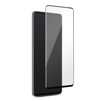 PURO Frame Tempered Glass - Ochranné sklo na displej Samsung Galaxy A51 (černý rám)