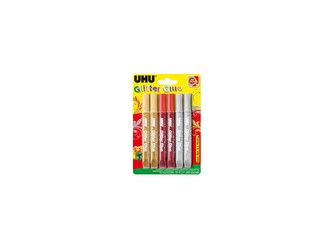 UHU Glitter Glue 6 x 10 ml X-mas
