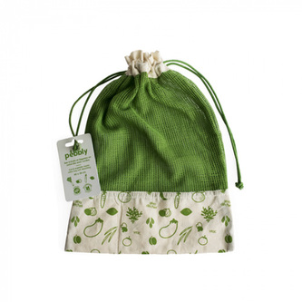Pytlík Pebbly, NBA178, na zeleninu, org.bavlna, XL 30 x 40 cm, krémová / zelená Pytlík Pebbly, NBA178, na zeleninu, org.bavlna, XL 30 x 40 cm, krémová / zelená